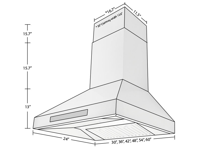ProLine Range Hoods Range Hood Chimney Extension Wayfair Canada